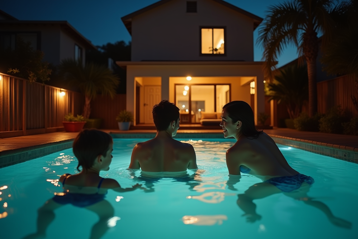 piscine nocturne