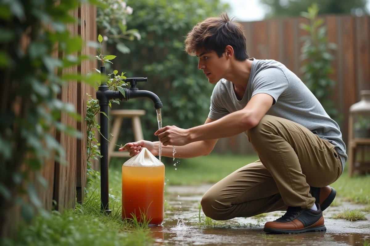 Jeune homme observant l